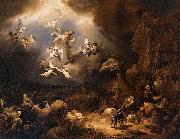 Govert flinck Angels Announcing the Birth of Christ to the Shepherds oil painting picture wholesale